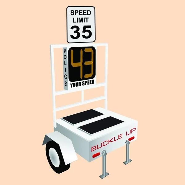 Speed Limit Vector Illustration — Stock Vector