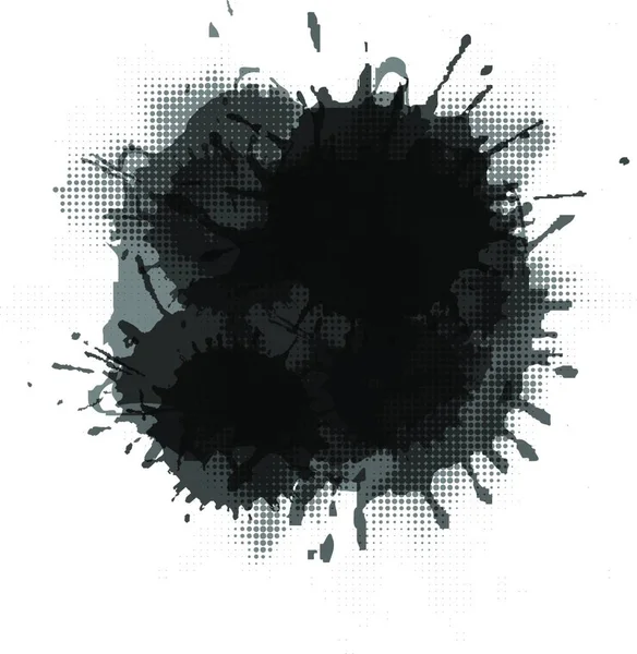 Illustration Vectorielle Grunge Blob Noir — Image vectorielle