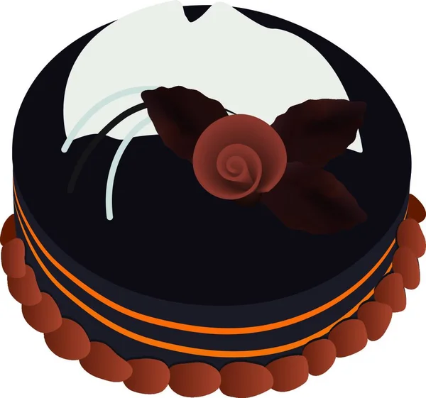 Schokoladenkuchen Vektor Illustration — Stockvektor