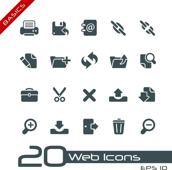 Web Icons Vector Illustration — Stock Vector