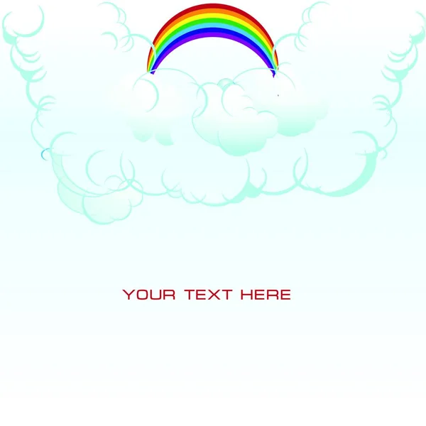 雲の上の虹のイラスト — ストックベクタ