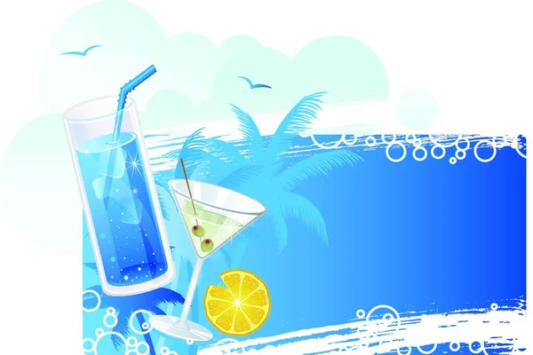 Cocktails Ícones Ilustração Vetorial —  Vetores de Stock