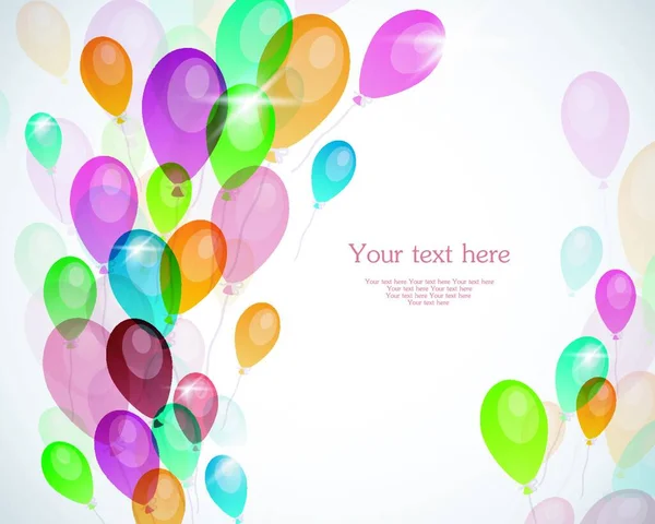 Fond Avec Des Ballons Colorés — Image vectorielle