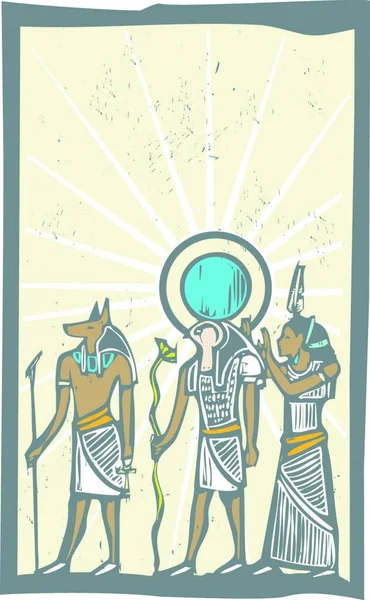 Hieroglyphe Sonnenstrahlen Grafische Vektorillustration — Stockvektor