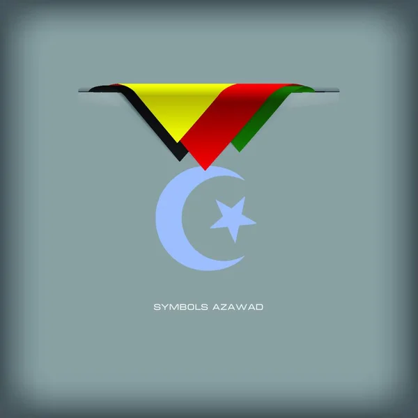 Symbolen Azawad Illustratie Eenvoudig Ontwerp — Stockvector