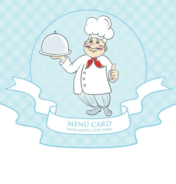 Chef Cook Men Vector Illustration Simple Design — Stock Vector
