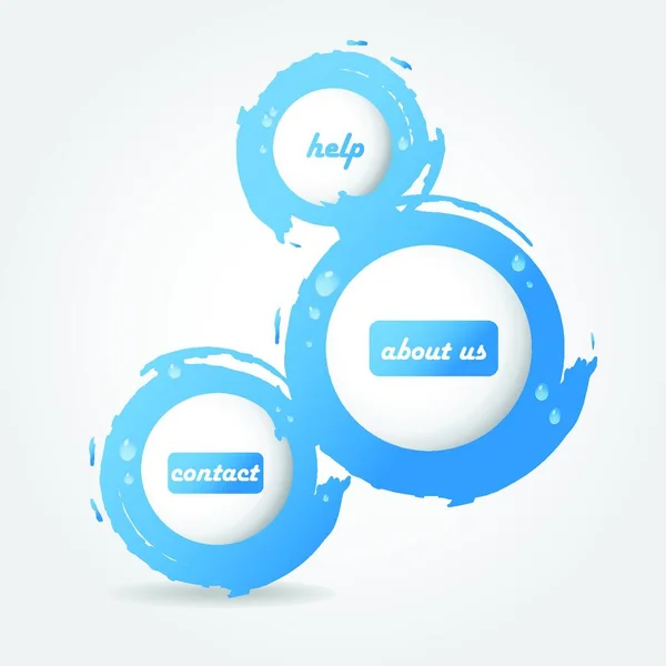 Design Vetor Digital Elegante Banner Web Azul Com Gotas Água —  Vetores de Stock