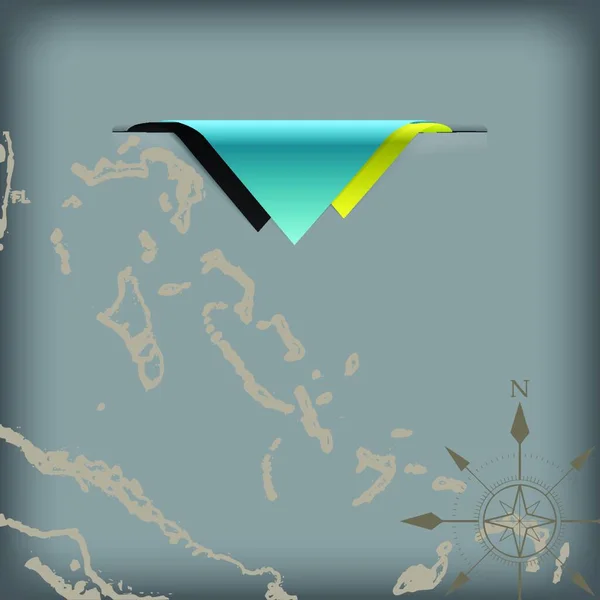 Símbolos Estatales Bahamas Ilustración Vectorial Diseño Simple — Archivo Imágenes Vectoriales