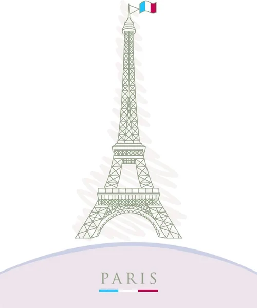 Ilustrasi Vektor Menara Eiffel - Stok Vektor