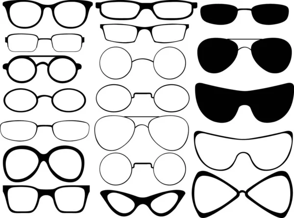 Szemüveg Készlet Vektor Illusztráció Egyszerű Tervezés — Stock Vector