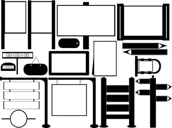 Plakatwände Set Vektorillustration Einfaches Design — Stockvektor