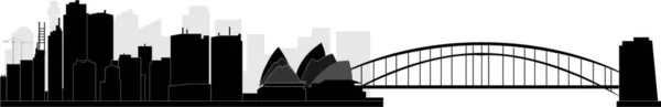 Sydney Skyline Vector Ilustración — Archivo Imágenes Vectoriales