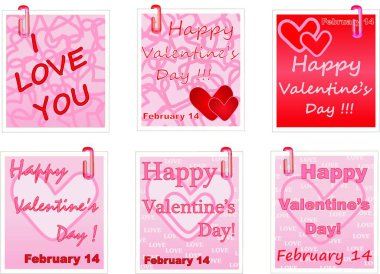 Sevgililer Günü vektör illüstrasyonunu not etti