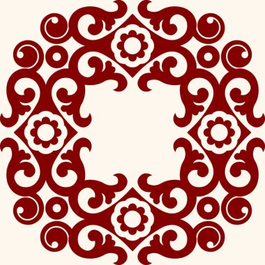 barok dekorasyon, vektör illüstrasyonu basit tasarım
