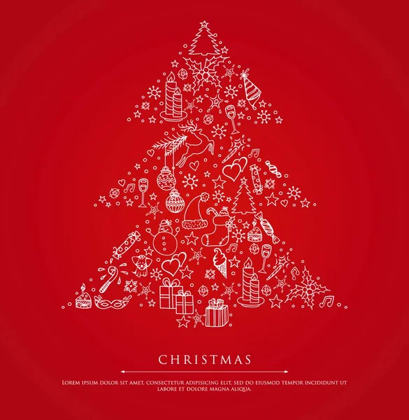 Christmas Card Template Vector Illustration — Stock Vector