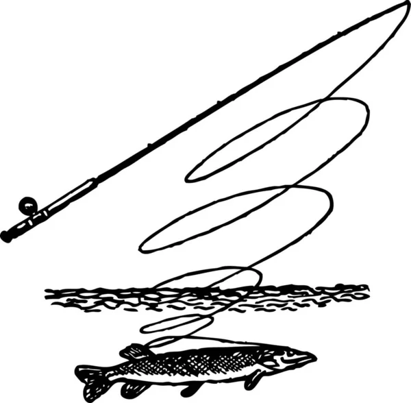 Символ Риболовлі Сучасні Векторні Ілюстрації — стоковий вектор
