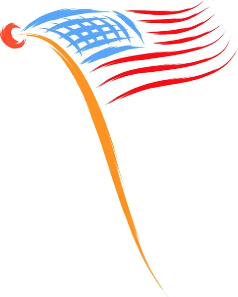 Usa Flag Vector Illustration — Stock Vector