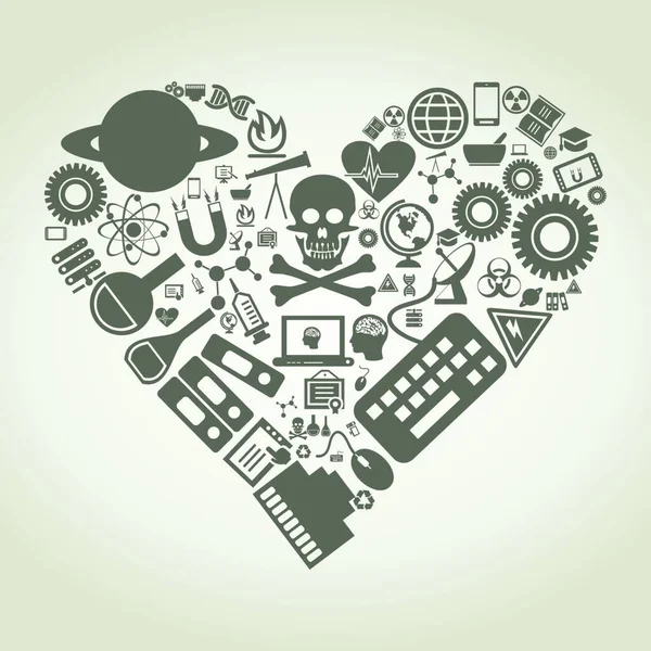 Символ Любові Шаблон Листівки День Святого Валентина Ілюстрація Серця — стоковий вектор