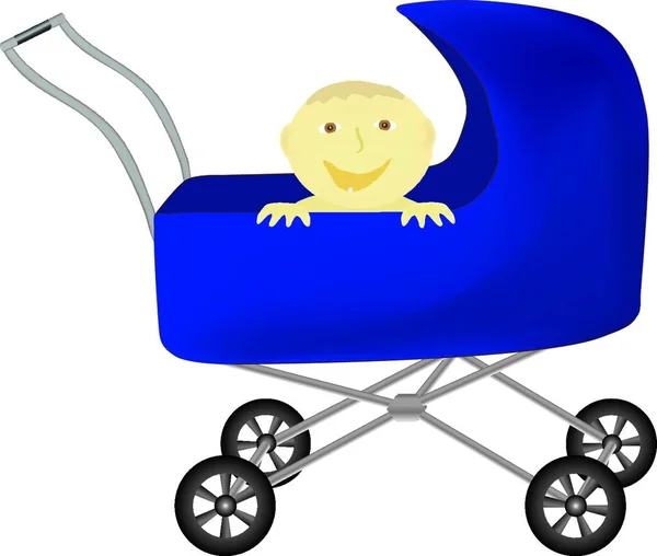 面白い赤ちゃんベクトルイラストシンプルなデザイン — ストックベクタ
