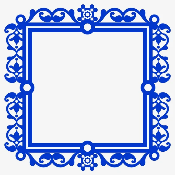 Baroque Frame Vector Illustration Simple Design — Stock Vector