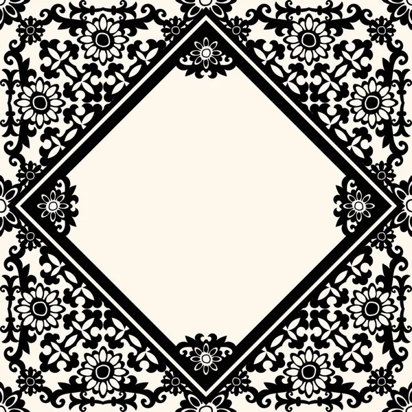 Decorative Baroque Frame Vector Illustration Simple Design — Stock Vector