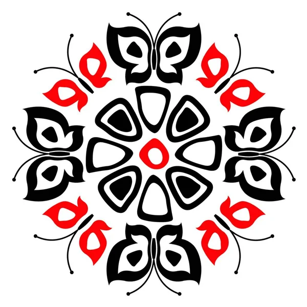蝶の装飾ベクトル図シンプルなデザイン — ストックベクタ