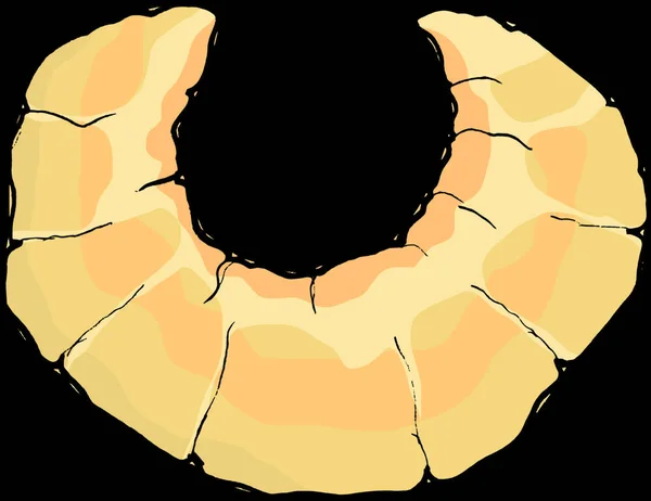 Croissant Web Icon Vector Illustration — Stok Vektör