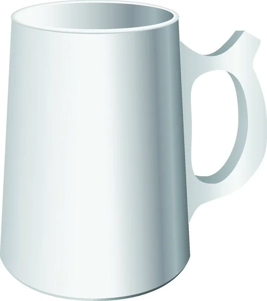 Ceramic Mug Vector Illustration Simple Design — Stock Vector