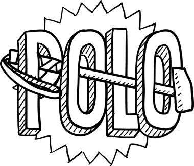 Polo çizimi, vektör çizimi basit tasarım