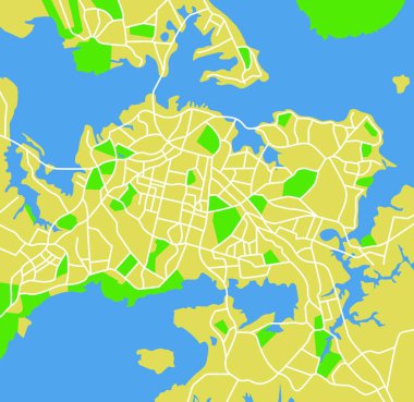 Auckland, vektör illüstrasyonu basit tasarım