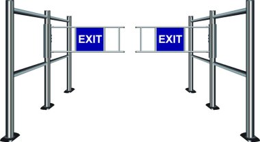 Turnikenin çıkış noktası, vektör illüstrasyonu basit tasarım