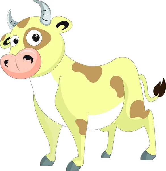Vaca Bonito Ilustração Vetorial — Vetor de Stock