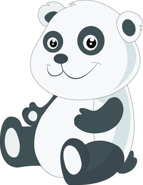 Baby Panda Vector Illustratie — Stockvector