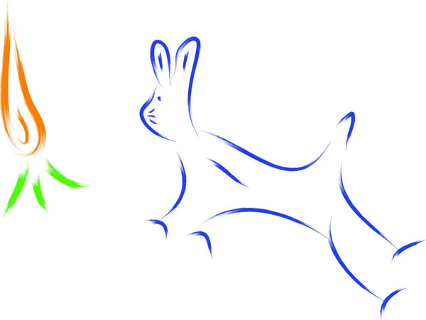 Bunny Carrot Graphic Vector Illustration — Stock Vector