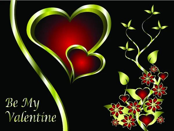 Valentines Day Card Background February — Stock Vector