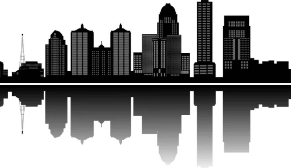 Louisville Skyline Vector Illustration —  Vetores de Stock