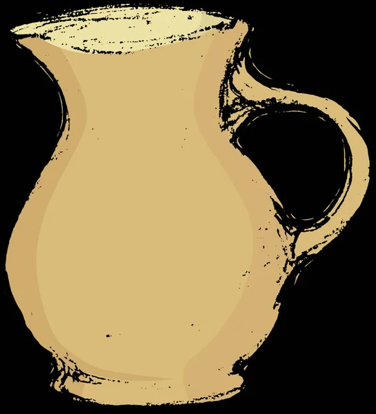 Vaso Ceramica Disegno Semplice Illustrazione Vettoriale — Vettoriale Stock