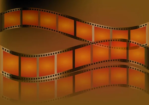 Filmstreifen Vektorillustration Einfaches Design — Stockvektor