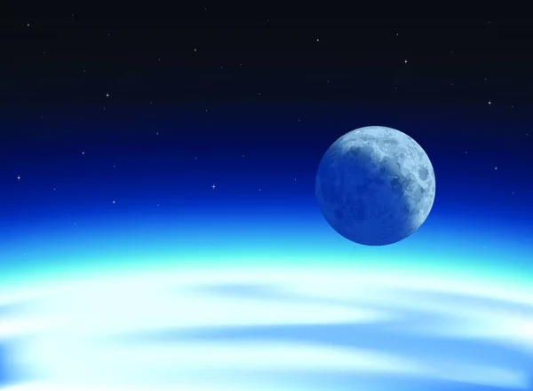 Σελήνη Διανυσματική Απεικόνιση Απλή Σχεδίαση — Διανυσματικό Αρχείο