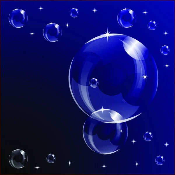 Pozadí Transparentní Mýdlová Bublina — Stockový vektor