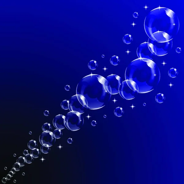 Een Transparante Zeepbellen Achtergrond Vector Illustratie — Stockvector
