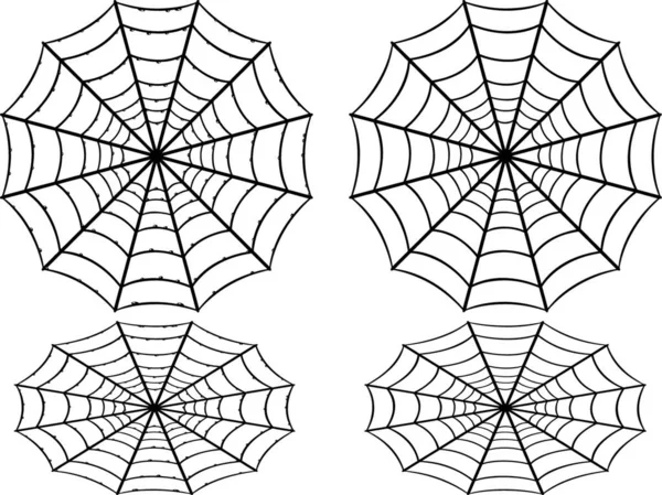 Spinnenwebben Vector Illustratie Eenvoudig Ontwerp — Stockvector