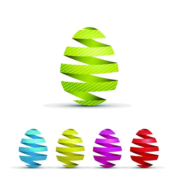 Velikonoční Vajíčka Vektorové Ilustrace Jednoduchý Design — Stockový vektor