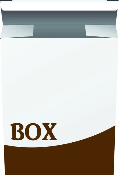Caja Embalaje Cartón Ilustración Vectorial Diseño Simple — Vector de stock