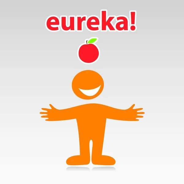 Eureka Vektorová Ilustrace Jednoduchý Design — Stockový vektor