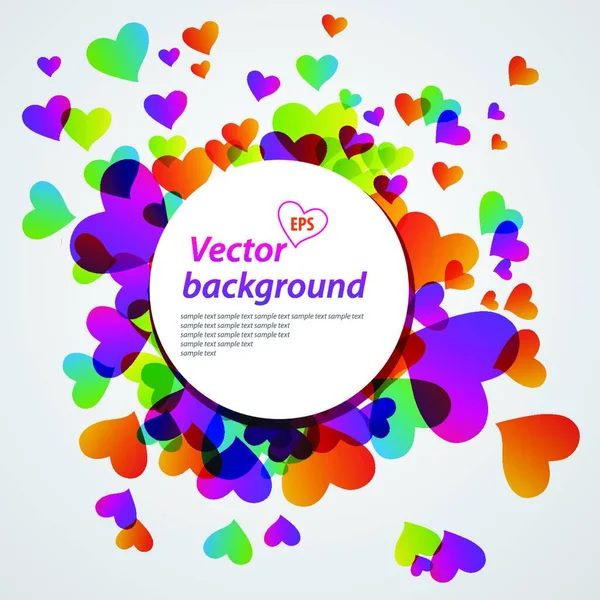 Heart Vector Background Vector Illustration Simple Design — Stock Vector