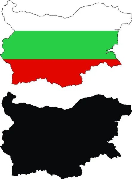 Χάρτης Βουλγαρίας Διανυσματική Απεικόνιση Απλός Σχεδιασμός — Διανυσματικό Αρχείο