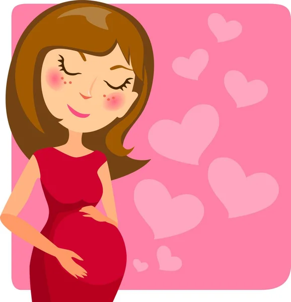 Εγκυμοσύνη Διανυσματική Απεικόνιση Απλό Σχέδιο — Διανυσματικό Αρχείο