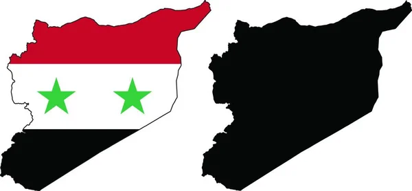 Syrien Karta Vektor Illustration Enkel Design — Stock vektor