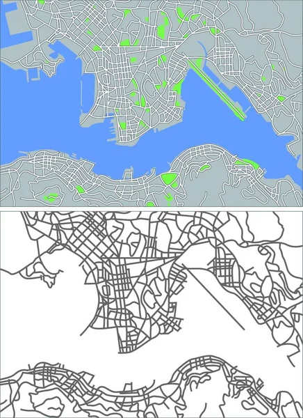Hongkong Karte Vektorillustration Einfaches Design — Stockvektor